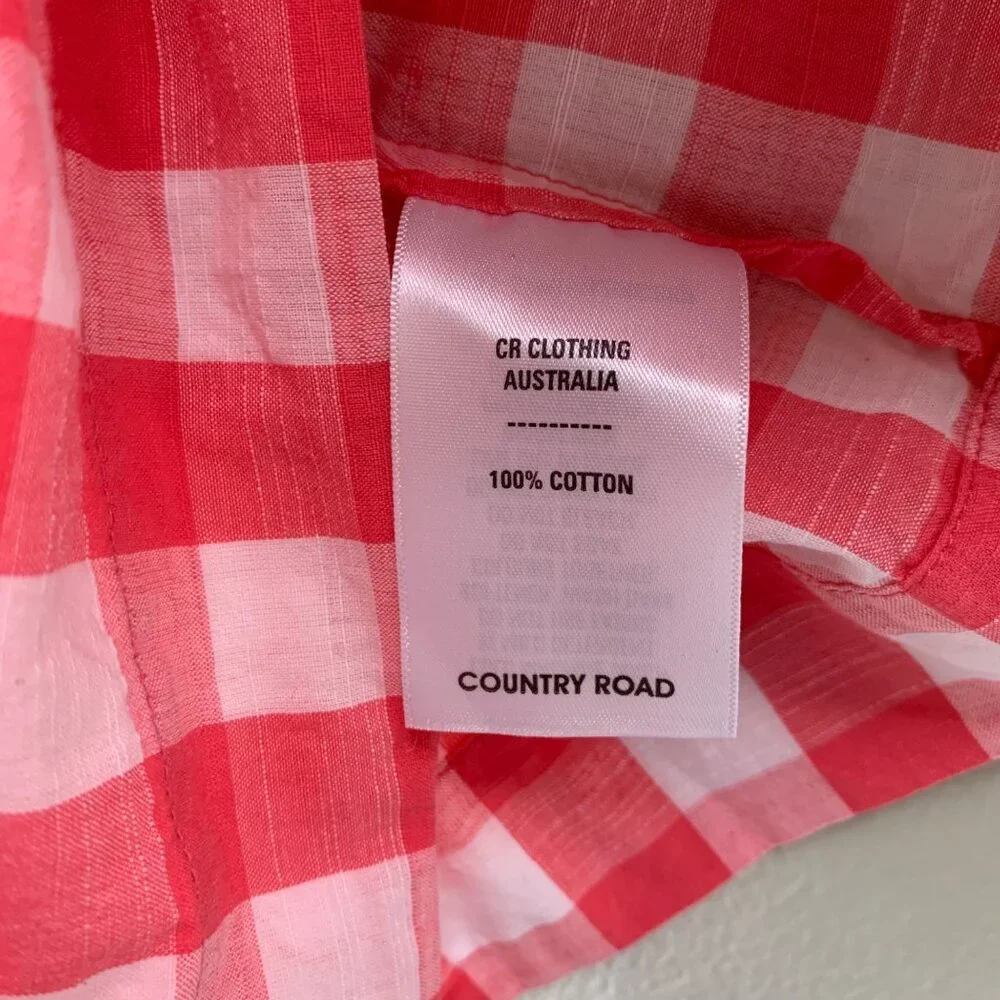 COUNTRY ROAD Red Gingham Dress Girls 5 NWT Checks Ruffles NEW 4th July Summer - Picture 9 of 9